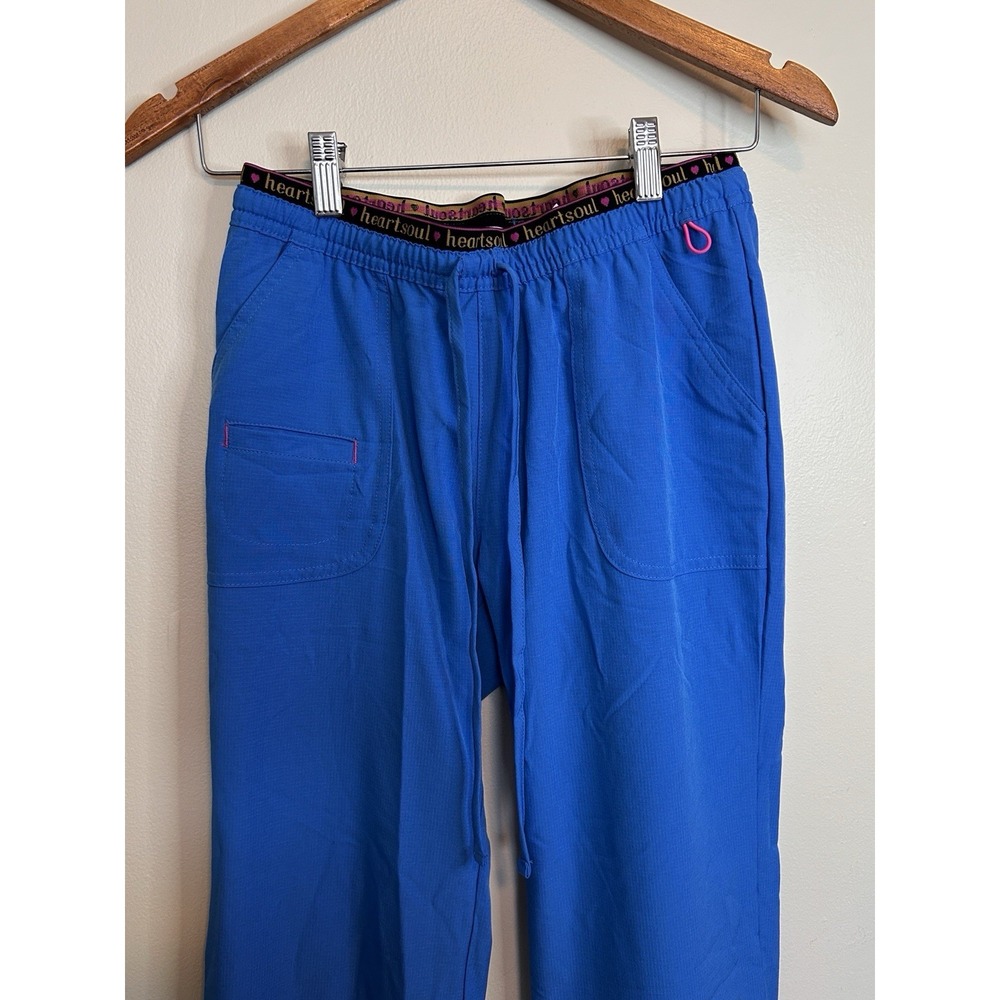 HeartSoul "Break On Through" Low Rise Drawstring Scrub Pants, Size SP - Picture 2 of 6